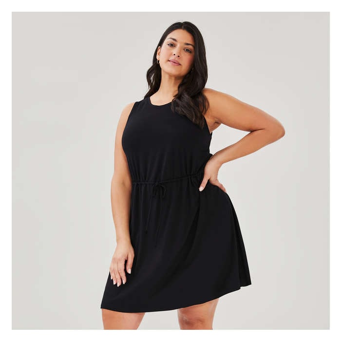 Aux Femmes Robe sans manches à cordon de serrage Femmes+ - Noir Jf